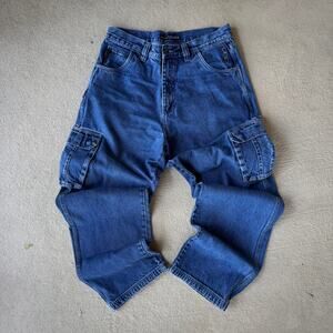 Vintage FUBU Baggy Cargo Denim Jeans - 34x34